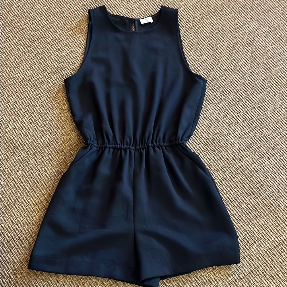 Wilfred Black Romper with Cinched Waistline